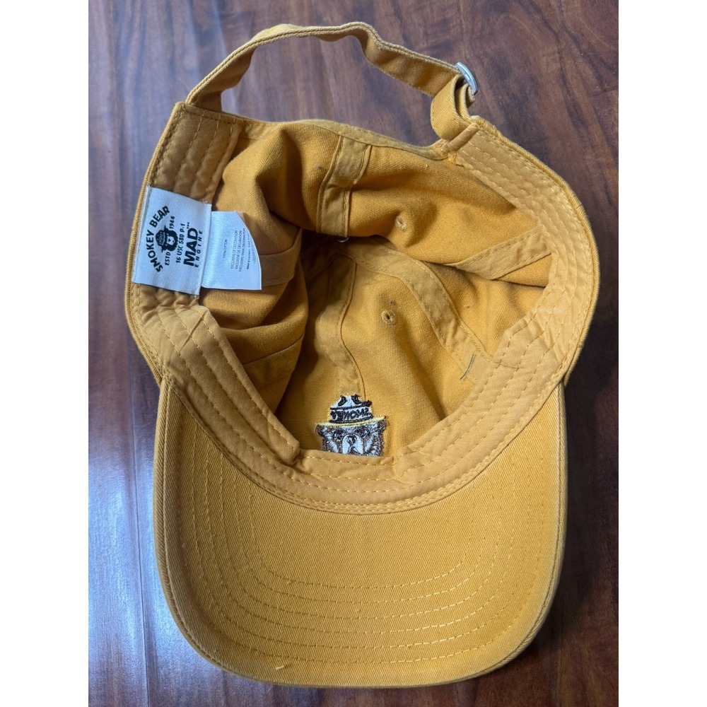 Smokey the Bear Mad Engine Yellow Embroidered Adjustable Strapback Hat Cap - Picture 4 of 4
